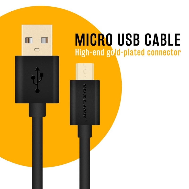 VOXLINK USB / microUSB kábel 1 m fekete