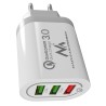 Maclean Energy QC 3.0 töltő MCE479 B - fehér Qualcomm Quick Charge 3.6-6V / 3A, 6-9V / 2A, 9-12V / 1.5A, 6-9V / 2A, 9-12V / 1.5A