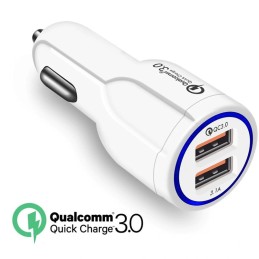 Maclean Energy QC 3.0 MCE478 B autós töltő - fehér Qualcomm Quick Charge QC 3.0 - 5V / 3A, 9V / 1.8A, 12V / 1.6A