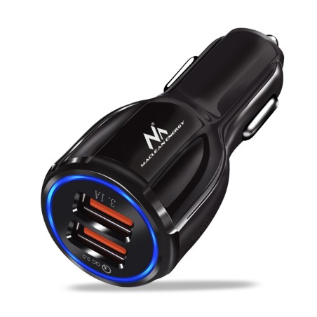 Maclean Energy QC 3.0 MCE478 B autós töltő - fekete Qualcomm Quick Charge QC 3.0 - 5V / 3A, 9V / 1.8A, 12V / 1.6A