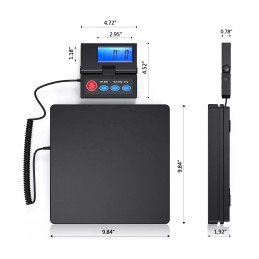 Digitális csomagolási mérleg SF-890 50kg / 2g-ig fekete színben